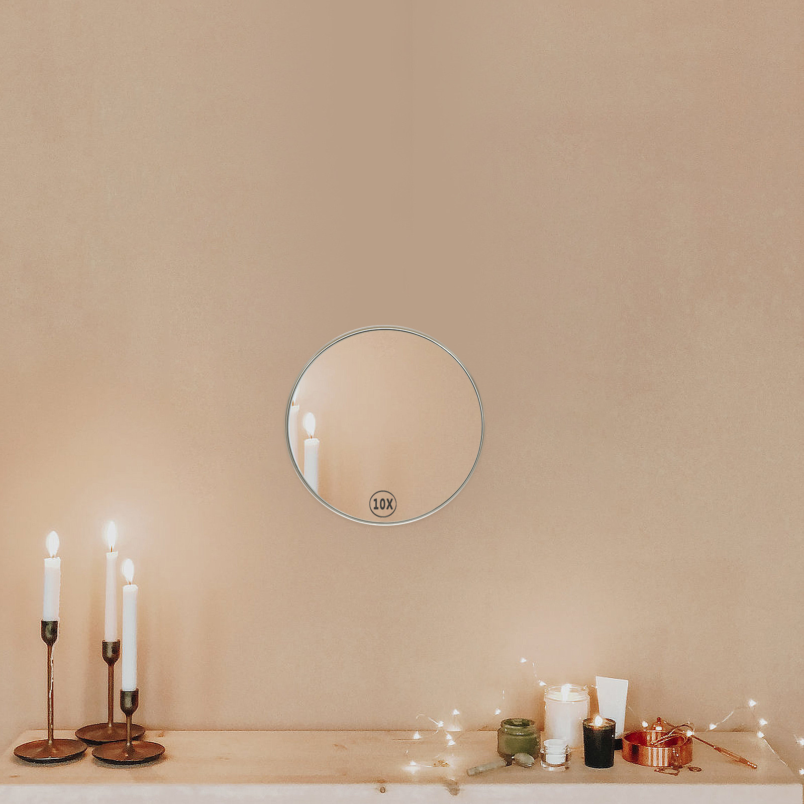 Shaving Mirror Suction - Single Side Magnifying Mirror Suction Cup