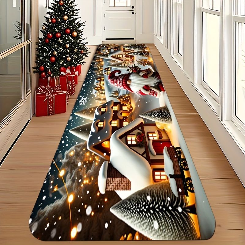 Home Outdoor Bathroom - VIKAMA Christmas Runner Rug Gnome Winter
