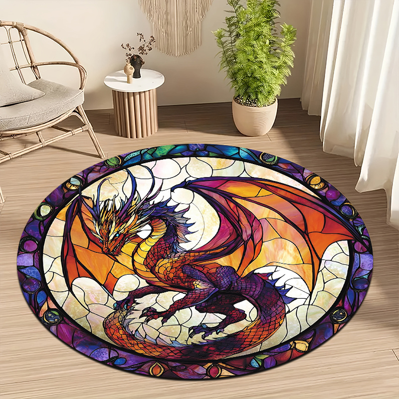 1pc Stained Glass Style Round  - Home Bathroom Door Design recension och pris