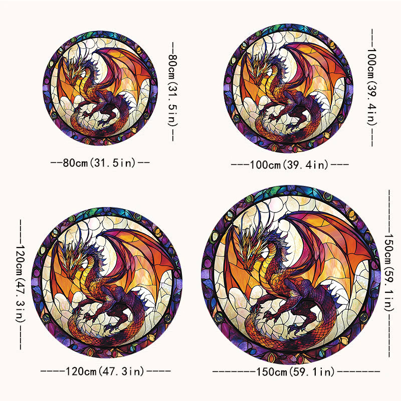 1pc Stained Glass Style Round  - Home Bathroom Door Design recension och pris