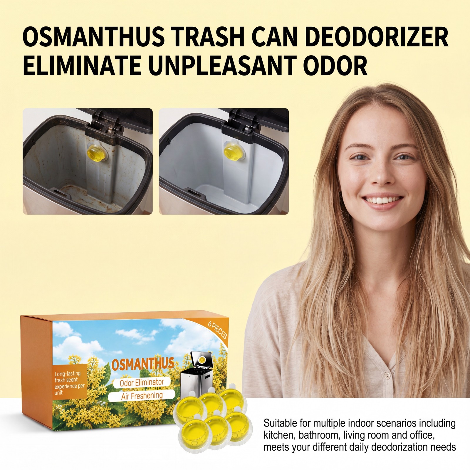 6x Osmanthus Trash Can Deodori - Home Bathroom Freshener recension och pris