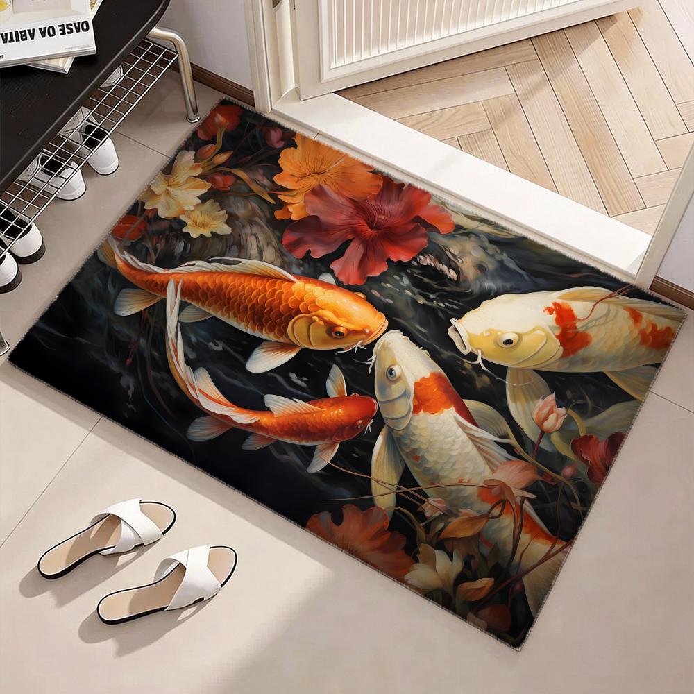 Koi fish that bring you good l - Home Goods Bathroom Rugs recension och pris
