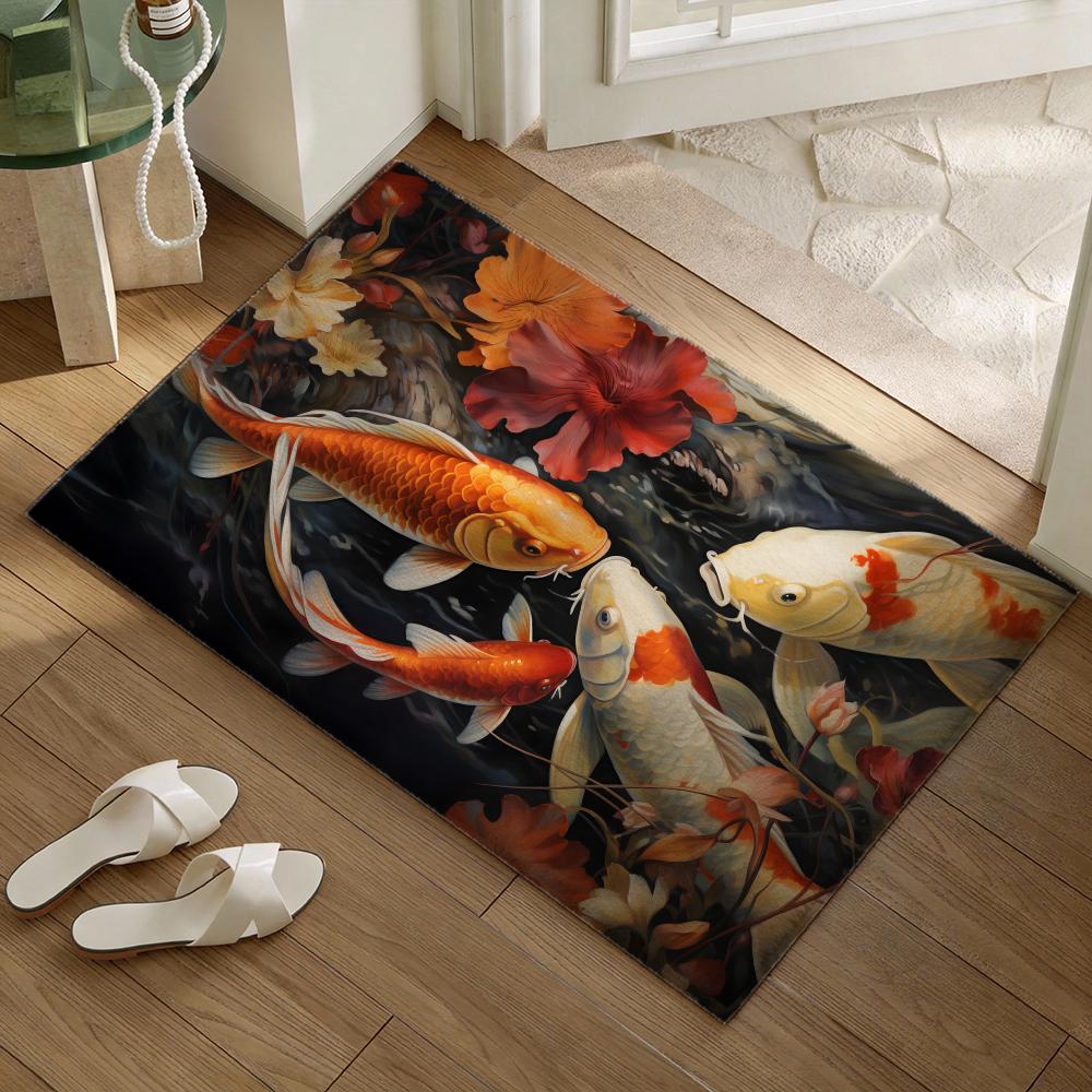Koi fish that bring you good l - Home Goods Bathroom Rugs recension och pris