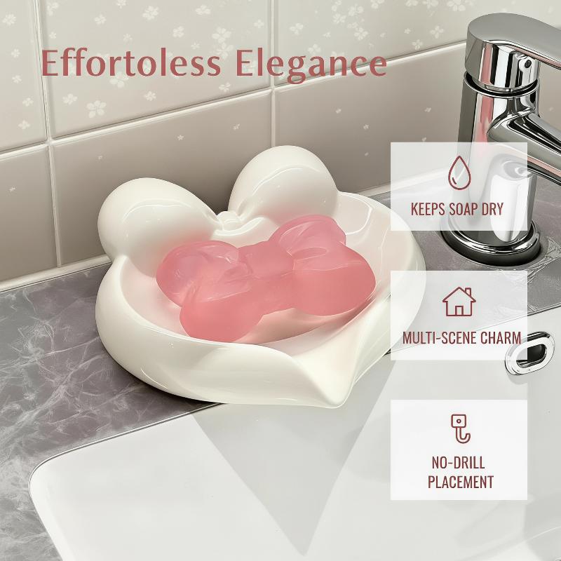 Cute Bow Heart Shaped Ceramic  - Home Bathroom Design recension och pris