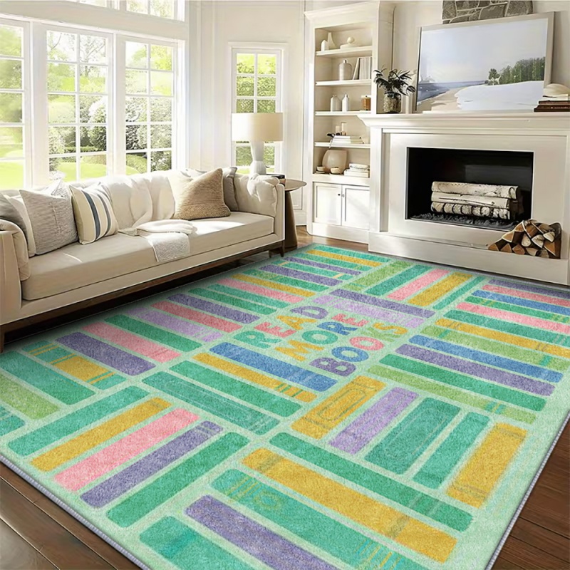Pastel Rainbow Striped Good Mo - Home Goods Bathroom Rugs recension och pris