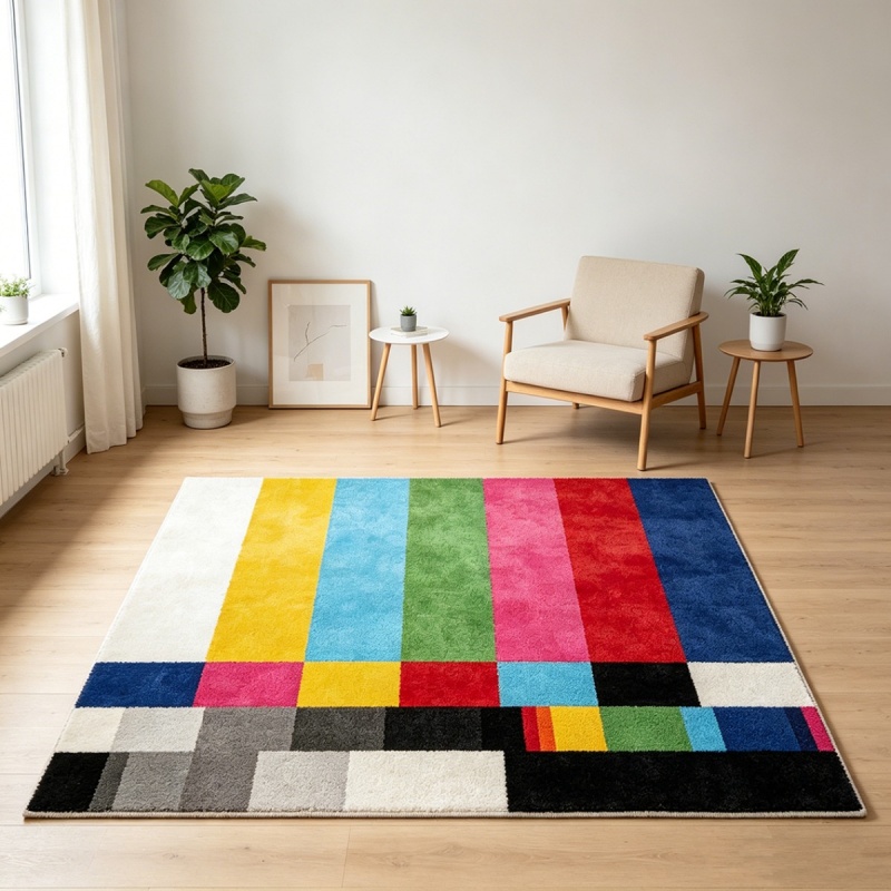 Pastel Rainbow Striped Good Mo - Home Goods Bathroom Rugs recension och pris