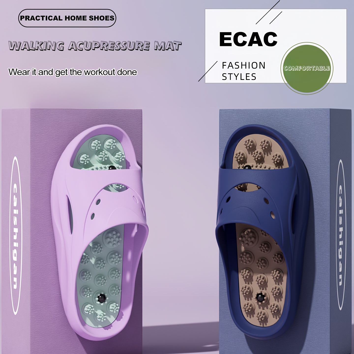 Women Men EVA Massage Slippers - Home Outdoor Bathroom recension och pris