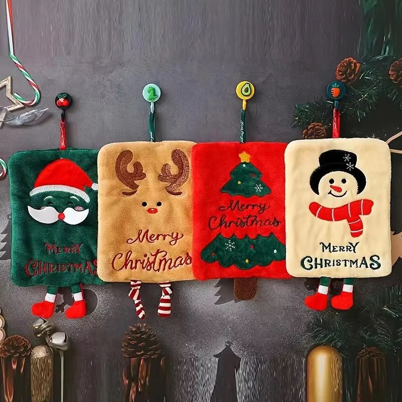 Xmas Hanging Hand Towel Coral  - Home Bathroom Design recension och pris