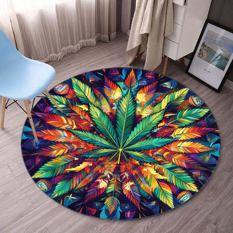 Colorful Feather Mandala Round - Home Bathroom Door Design recension och pris