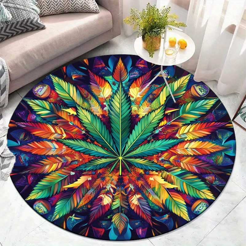 Colorful Feather Mandala Round - Home Bathroom Door Design recension och pris