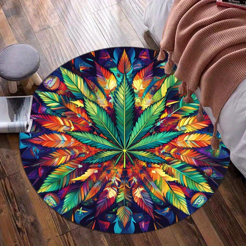 Colorful Feather Mandala Round - Home Bathroom Door Design recension och pris