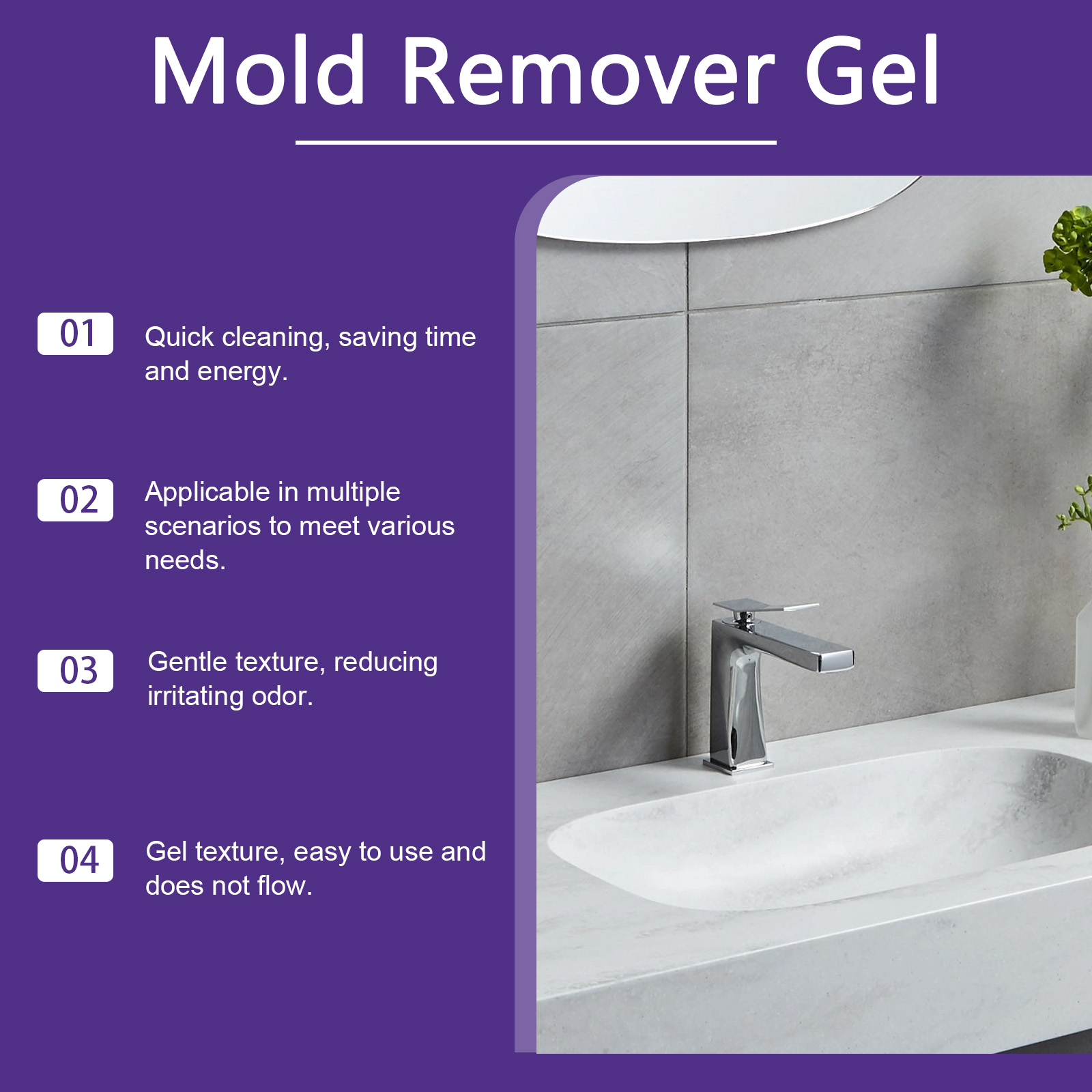 Anti-Mold Remover Gel Fast Act - Home Bathroom Cleaning Solution recension och pris