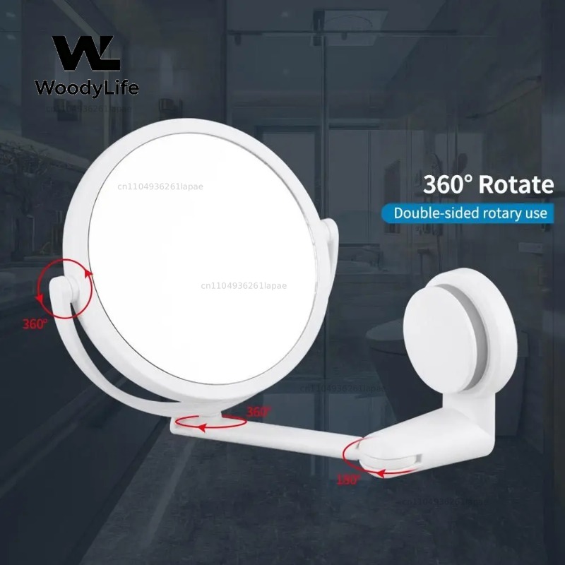 Rotating Plastic Folding Vacuu - Shaving Mirror Suction recension och pris