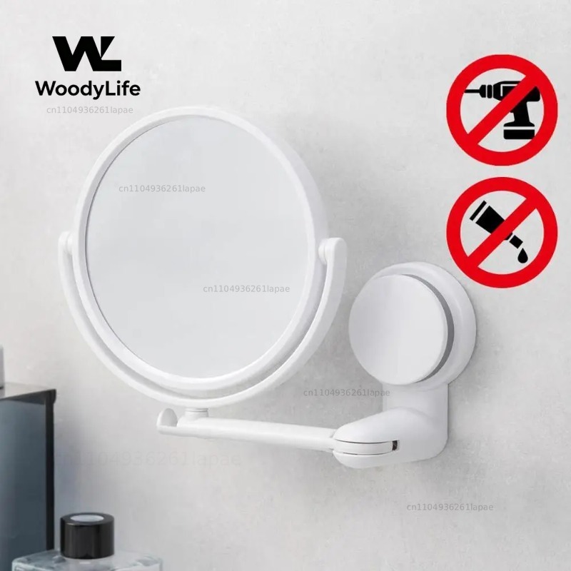 Rotating Plastic Folding Vacuu - Shaving Mirror Suction recension och pris