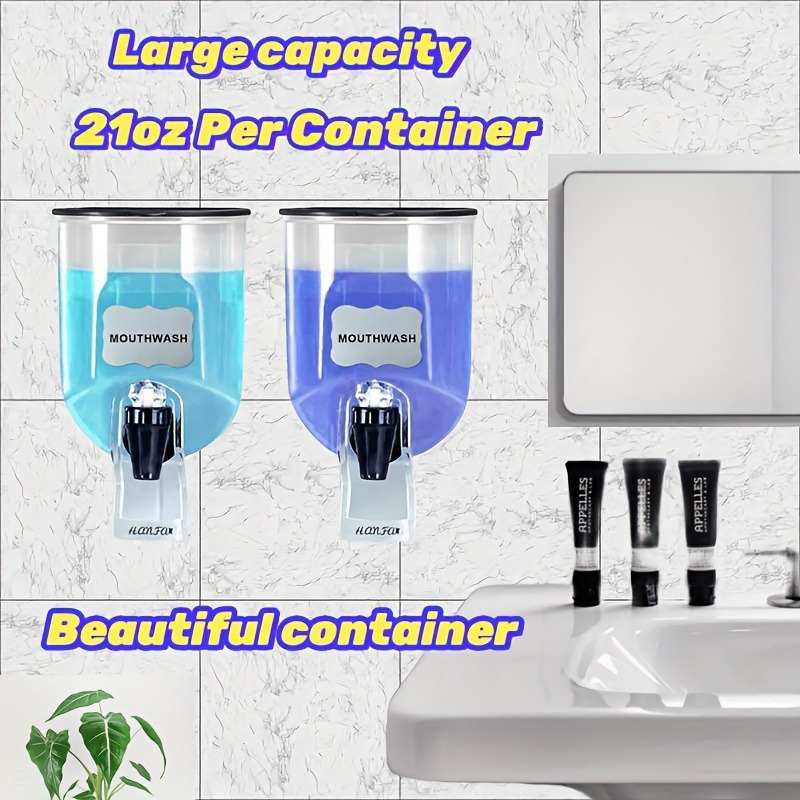 2PCS 600ml Mouthwash Dispenser - Home Bathroom Freshener recension och pris