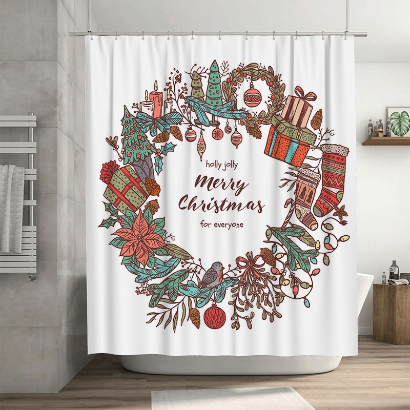 TU Merry Christmas Shower Curt - Home Bathroom Upgrades recension och pris