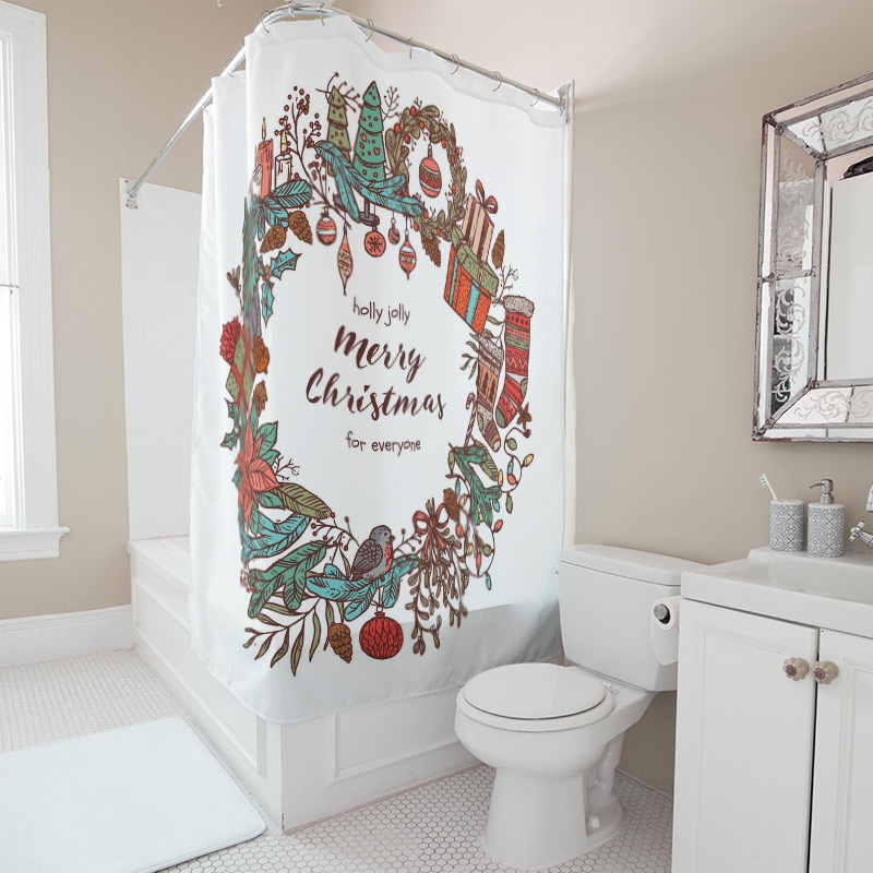 TU Merry Christmas Shower Curt - Home Bathroom Upgrades recension och pris