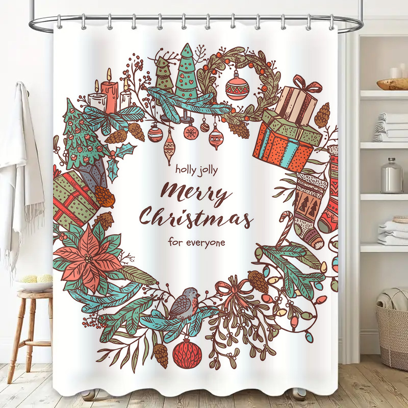TU Merry Christmas Shower Curt - Home Bathroom Upgrades recension och pris