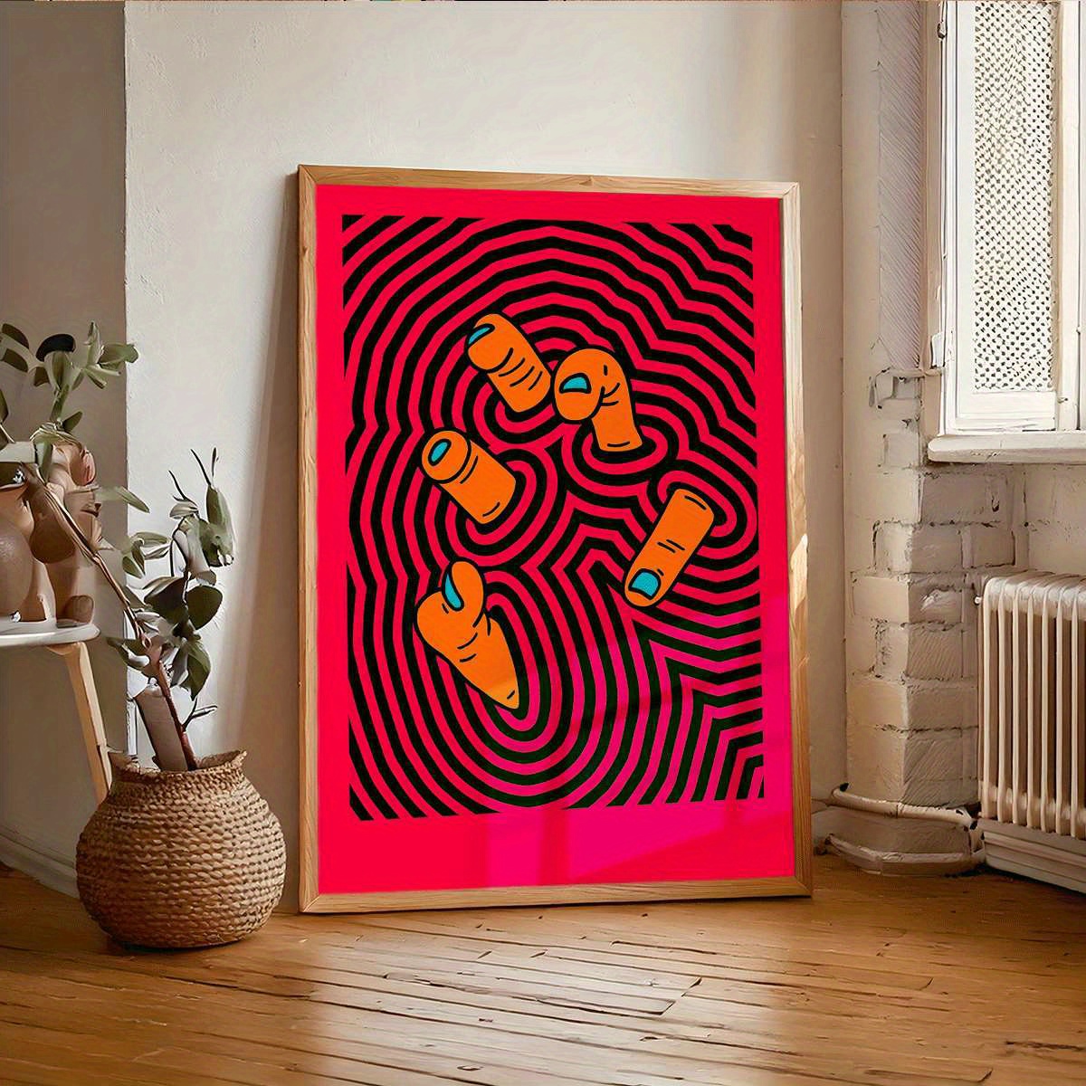 Modern Abstract Finger Art Pos - Home Bathroom Design recension och pris