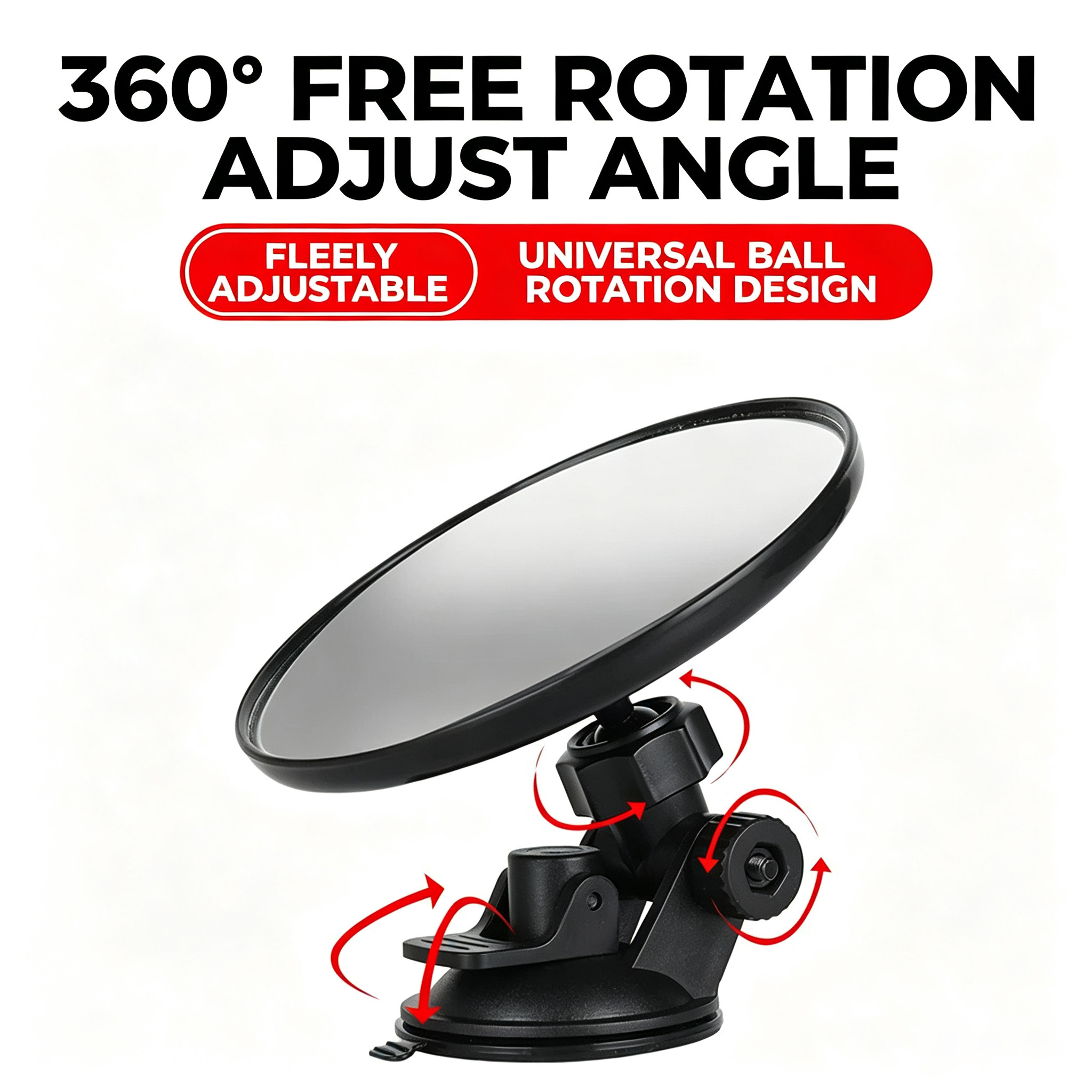 360 Degree Rotatable HD Blind  - Shaving Mirror Suction recension och pris
