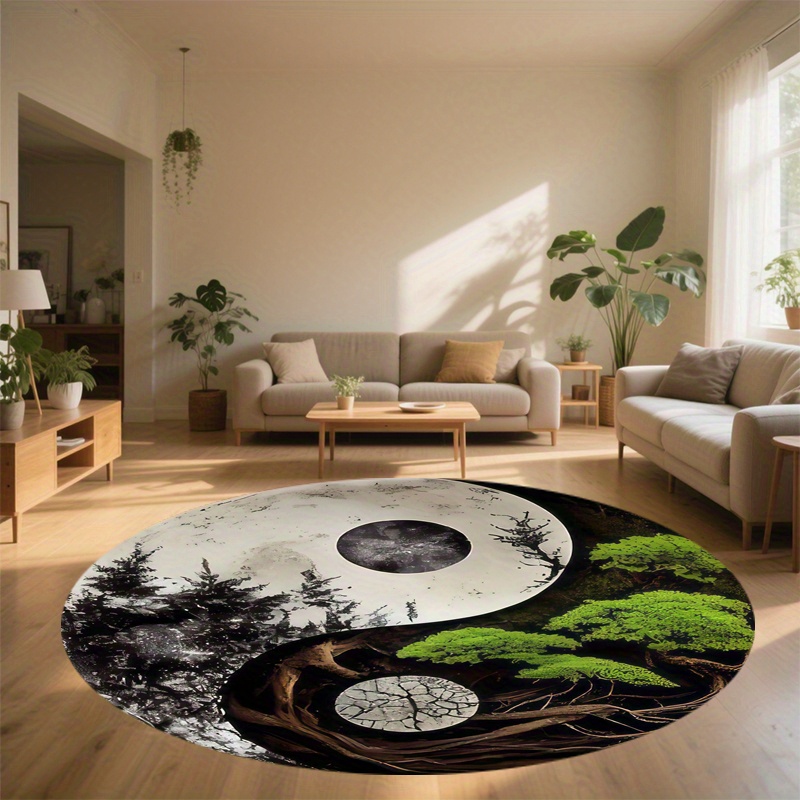 1pc Taiji-Style Night Scene Ro - Home Bathroom Door Design recension och pris