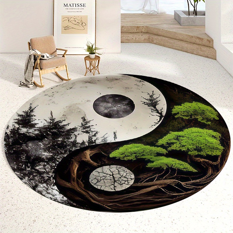1pc Taiji-Style Night Scene Ro - Home Bathroom Door Design recension och pris