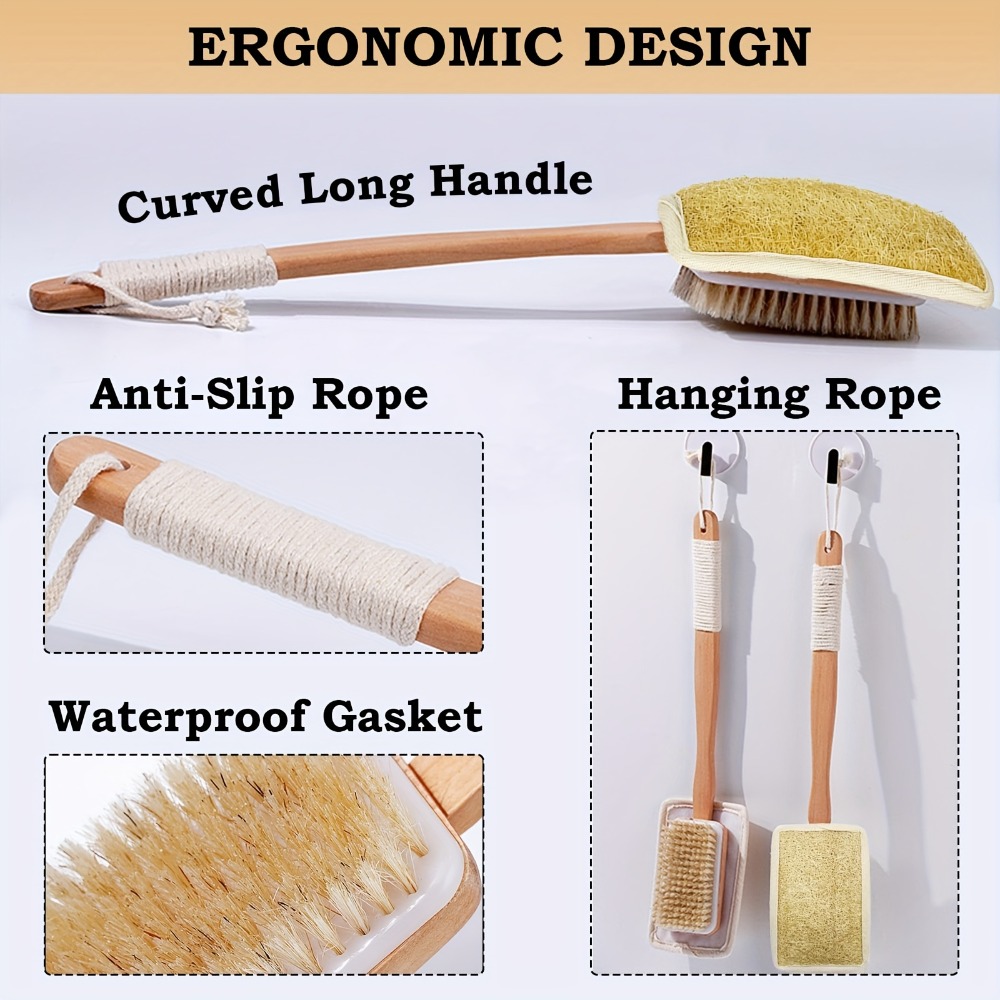 Wood Long Handle Bath Brush Na - Home Bathroom Cleaning Machine recension och pris