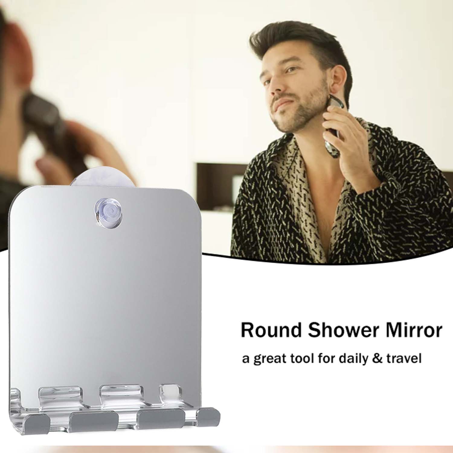 Unbreakable Fog Free Travel Mi - Shaving Mirror Suction recension och pris