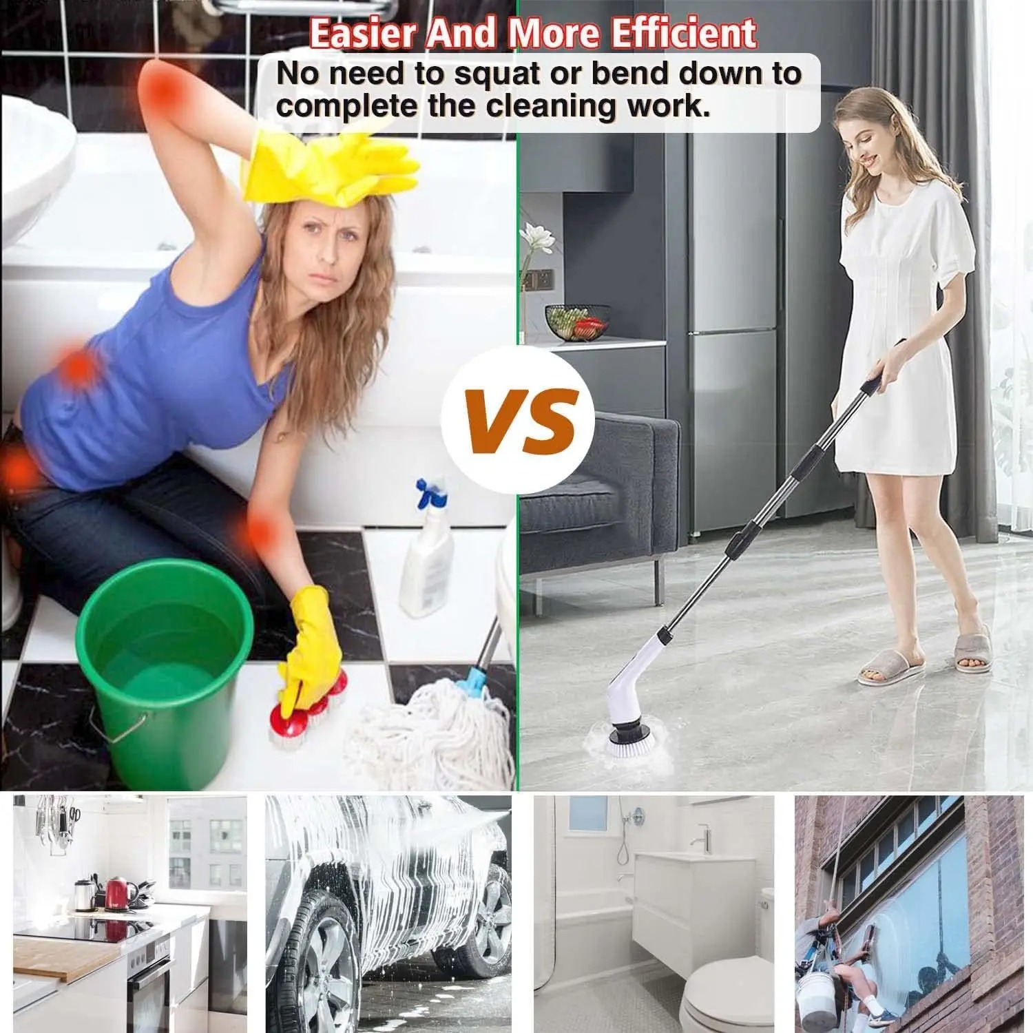 Powerful Cordless Electric Spi - Home Bathroom Cleaning Machine recension och pris