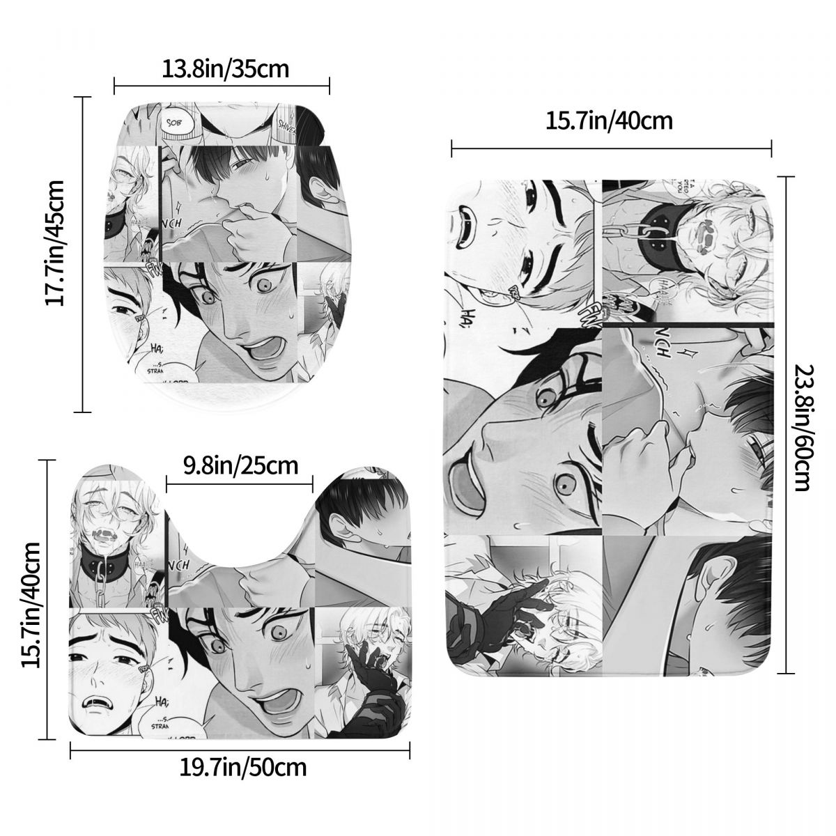 The Good Yaoi Boys 3 Pcs Bath  - Home Goods Bathroom Rugs recension och pris